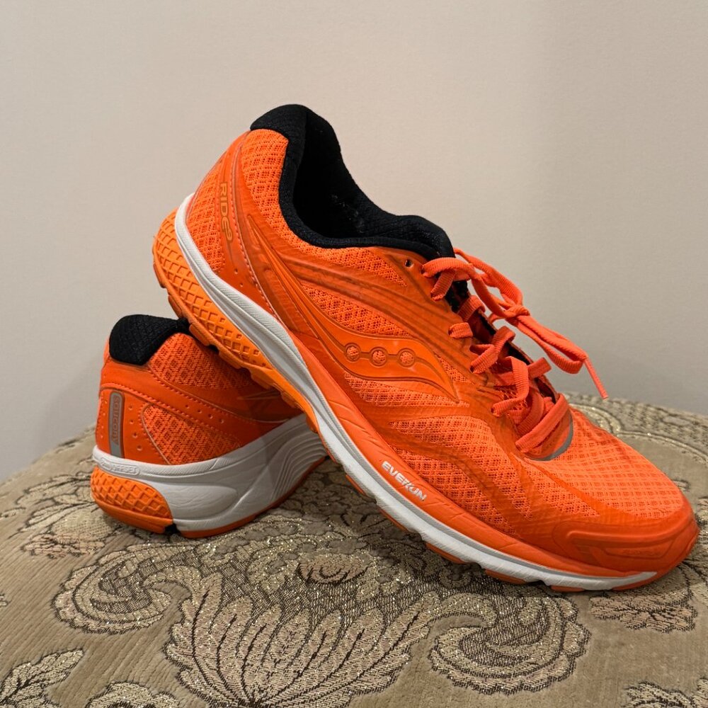 Saucony Run Pops Orange, men's 9.5 - Picture 3 of 7